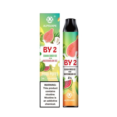 ALPSVAPE BY2- 5% Nicotina- 6ml (2000 Caladas) Guava Coco Ice- Watermelon Ice