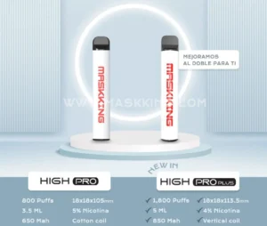 Maskking Pro Plus vape desechable 4% nicotina 1800 puffs vapelab