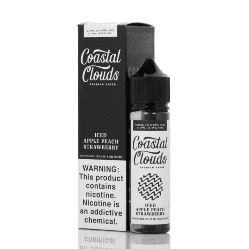 Coastal Clouds Iced Apple Peach Strawberry E Liquid
