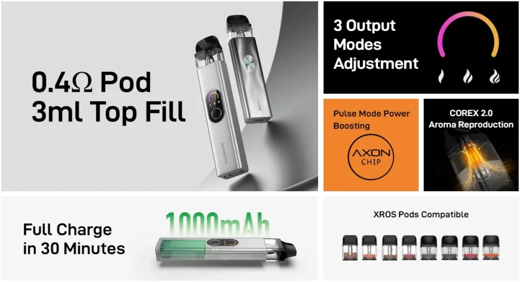 VAPORESSO - XROS 4 Kit - 1000mAH - 3ml