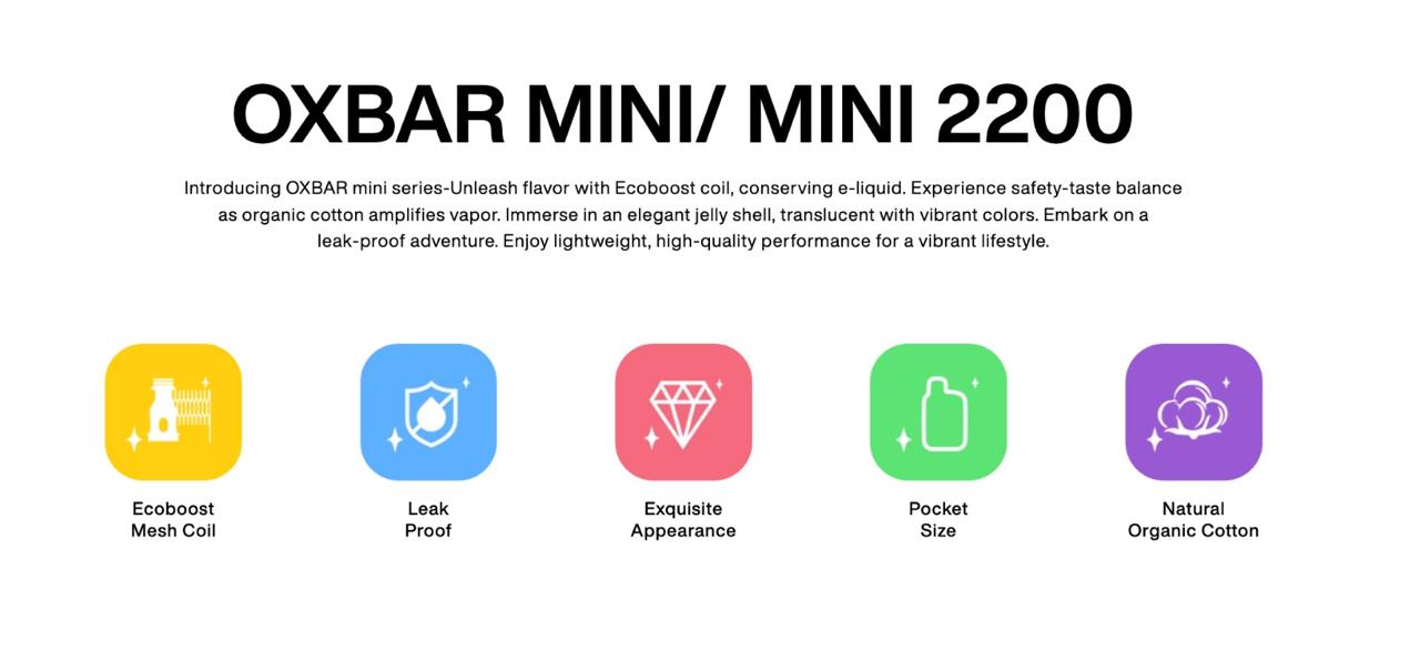 OXBAR Mini 2.2K | 5% Nicotina +2200 Puffs
