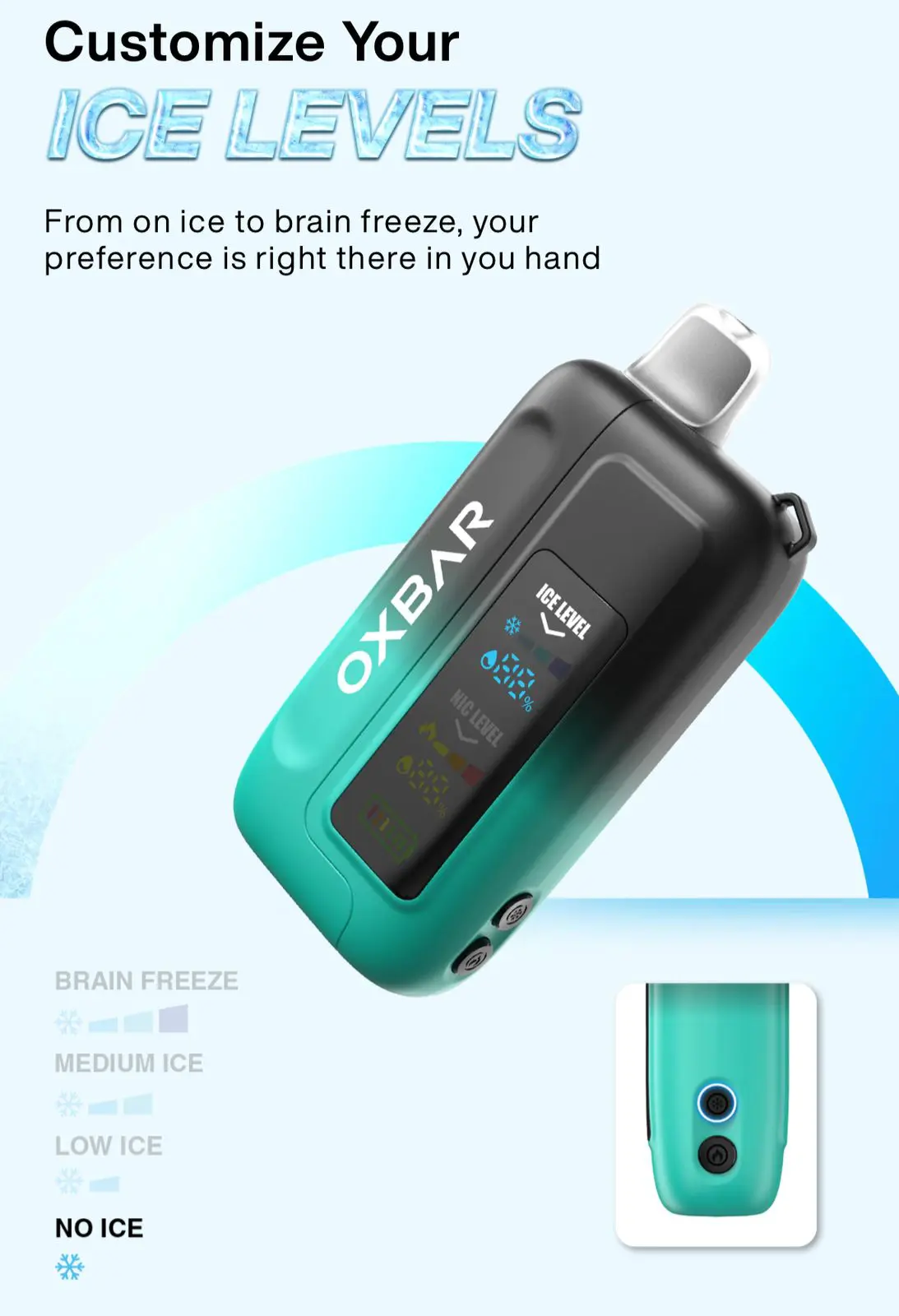 Oxbar Icenic 35K vape desechable original diseño compacto y experiencia ajustable disponible en Vapelab