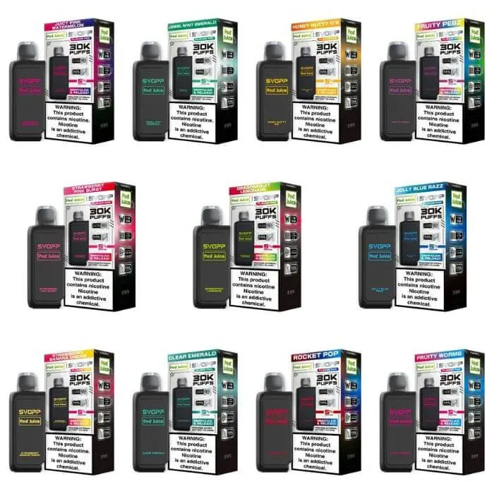 OXBAR SVOPP 30K POD repuesto 5% de nicotina compatible con dispositivo SVOPP en diferentes sabores para vapeo diario