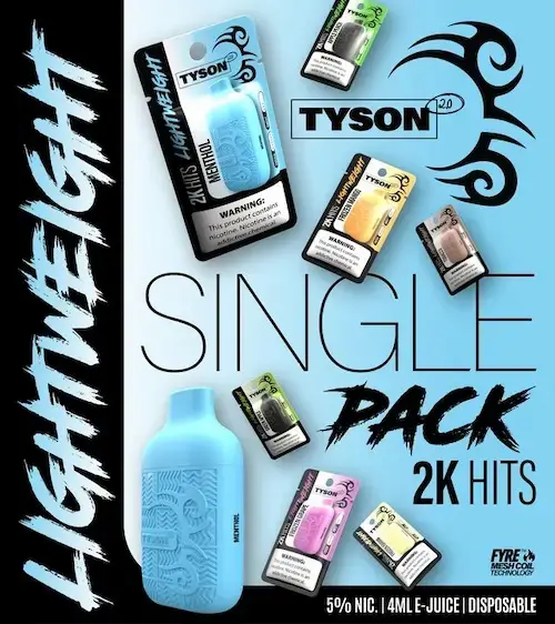 elf bar vape uk TYSON 2.0 HEAVYWEIGHT 7000 COOL MINT main image 0
