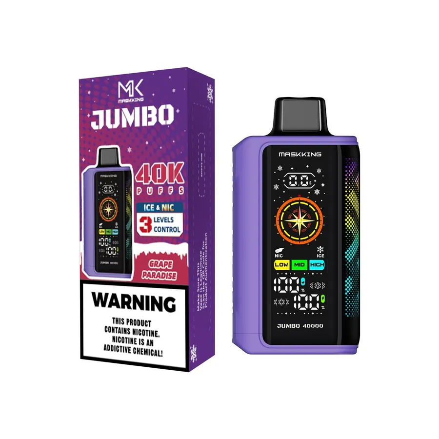 Grape Paradise - Maskking Jumbo 40K Vape potente y alto rendimiento | Vapelab