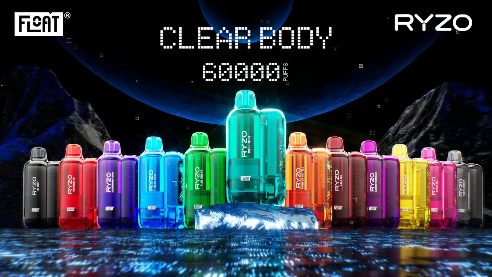 Flum Float RYZO 60K Vape Kit con pantalla indicadora de batería