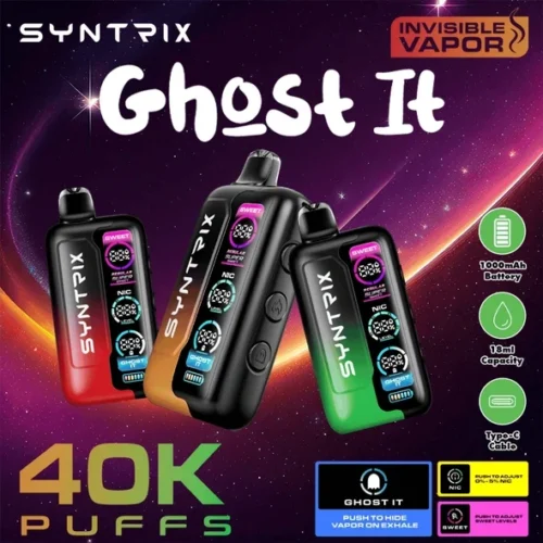 Syntrix Ghost It 40K | 5% Nicotina +40000 Puffs